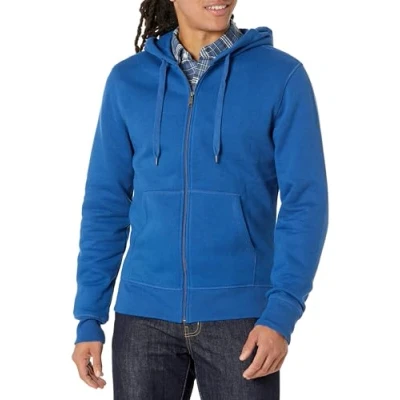 Image of Amazon Essentials Men&#039;s Full Zip Fleece Hoodie (Available in Big &amp; Tall), Blue, S