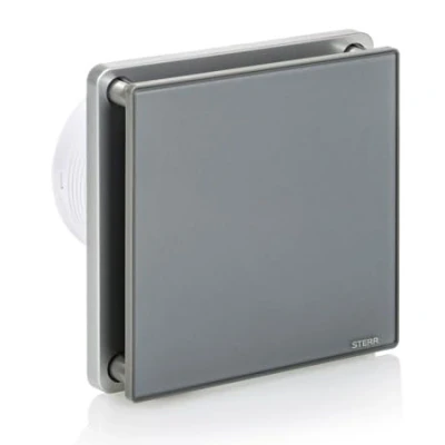 Image of STERR Grey Bathroom Extractor Fan with Humidity Sensor 100 mm / 4&quot; BFS100H G