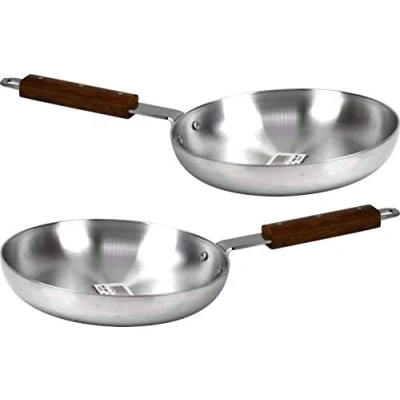 Image of Klassic Combo Set of 2 Professional Aluminium Frying Pans with Wooden Handle (24cm)