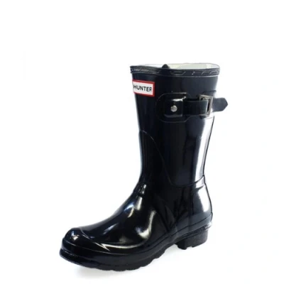 Image of Hunter Women&#039;s Original Gloss Short Wellies Black W23700 8 UK