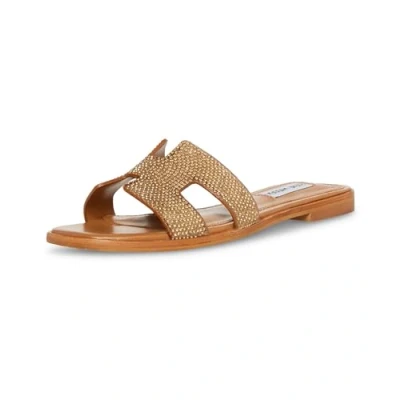Image of Steve Madden Women&#039;s Hadyn Sandal, Bronze Rhinestone, 3 UK