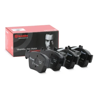 Image of 7583D710 Brake pad set BREMBO P 50 023 prepared for wear indicator with piston clip without accessories MERCEDES BENZ: SLK, C Class T modell