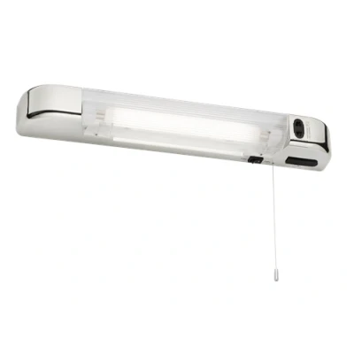 Image of KnightsBridge 230V IP20 6W LED Shaver Light with Dual USB Charger Chrome