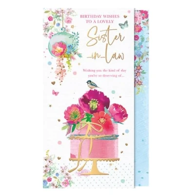 Image of Words n Wishes Lovely Sister In Law Birthday Card
