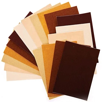 Image of Baker Ross FX201 Skin Tone Self Adhesive Felt Sheets Pack of 18 Sheets, Fabric Sticker Backing, Crafts for Kids, Arts and Materials