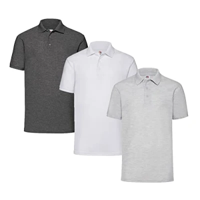 Image of Fruit of the Loom Men&#039;s Polo Shirt (Pack 3), XL