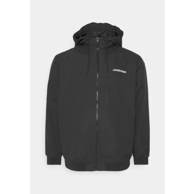 Image of Jack &amp; Jones Jjerush HOOD Windbreaker, Men&#039;s, Size: XL, Black