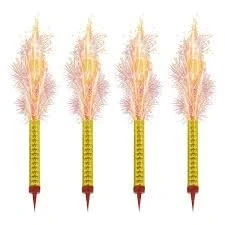 Image of Party TIME 24 x Ice Sparkling Fountain Candles (Packs of 2) 48 Total (15CM, Gold)