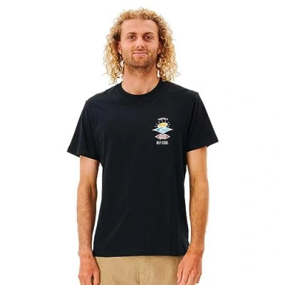 Image of RIP CURL Search Icon Mens Tee Black