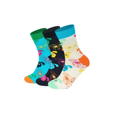 Image of Happy Socks Mixed DOG GIFT SET Unisex 3 PACK Socks, Size: 7.5 11.5, Multi