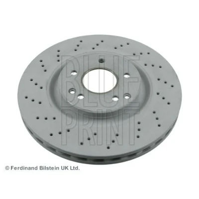 Image of 2034211312, A2034211312 Brake disc BLUE PRINT ADU174335 Front Axle 330mm 28mm 5 Hole 112mm perforated/vented Coated MERCEDES BENZ: CLK Coupe, SLK