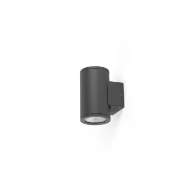 Image of Tond 2 Light Dark Grey LED Wall Lamp 3000K 2x6W IP54
