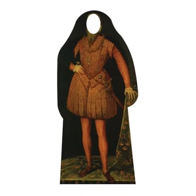 Image of Star Cutouts Cut Out of Tudor Man Stand in