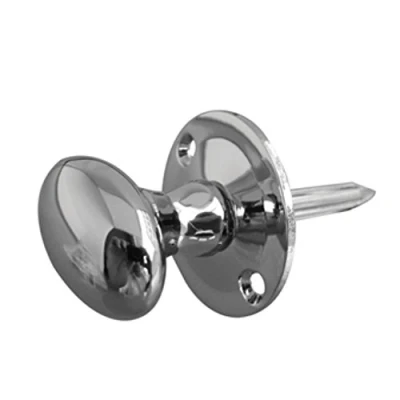 Image of Oval Rack Bolt Knob Key Heavy Polished Chrome Door or Window