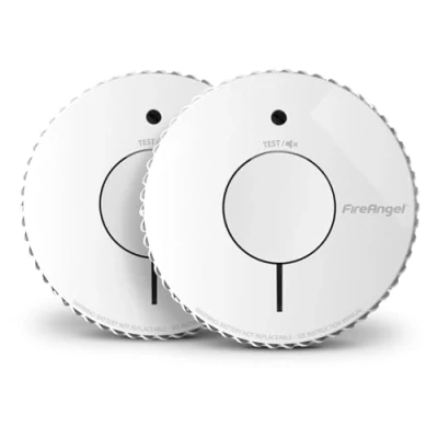 Image of FireAngel Optical Smoke Alarm 2 Pack FA6620 10 Year Battery Alarms for Home with Test/Silence Button Replacement ST 622/ST 620 Early Detector Fire White