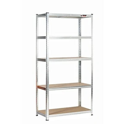 Image of Rhino Racking 5 Tier Heavy Duty Industrial Storage Shelves Galvanised 180x90x45cm