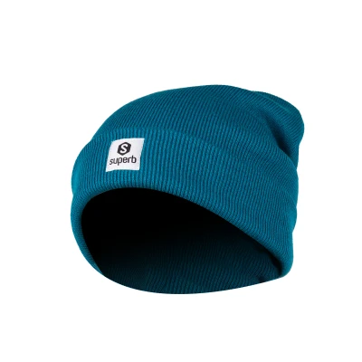 Image of Superb Unisex Embroidered Logo Knitted Hat SPRBG 003 Blue One Size