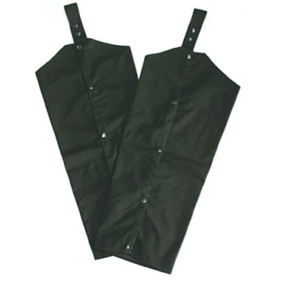 Image of Mens Chaps Leggins British Made Wax Waxed Studded Nylon Lined Belt Loops Leggings Oiled One Size