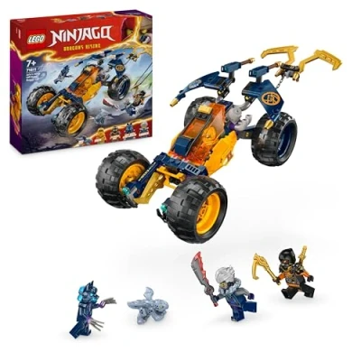 Image of LEGO NINJAGO Arin’s Ninja Off Road Buggy Car Toy, Dragons Rising Set with Dragon Figure and 4 Character Minifigures for 7 Plus Year Old Kids, Boys &amp; Girls, Vehicle Model, Gift Idea 71811