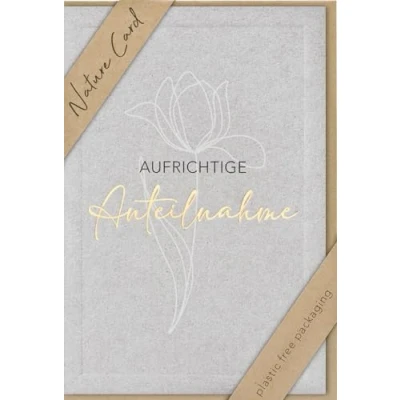Image of bsb Sympathy Card with Loving Motif Nature Sustainable Cards Envelope Thank You Mourning for 11.5 x 17 cm