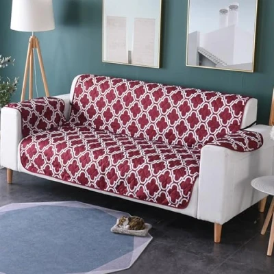 Image of PETCUTE Quilted sofa cover 3 Seater slipcover water resistant Protector for dogs Modern Furniture
