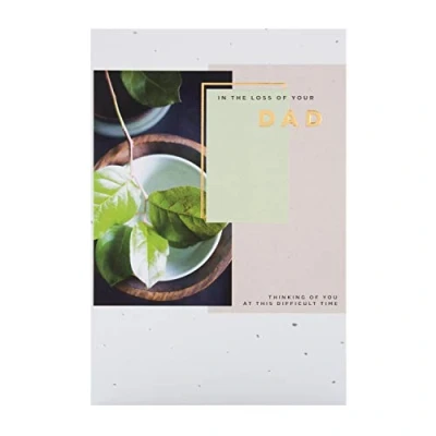 Image of Sympathy Card for Loss of Dad from Hallmark Embossed Photographic Design