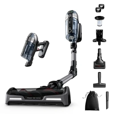Image of Tefal, X Force Flex 14.60 Pet &amp; Car Kit, Cordless Stick Vacuum Cleaner, 70 Mins Run Time, Digital Screen, Auto Surface Floor Detection, Flexible, Handheld, Multi Tool, Grey, TY99A2GO