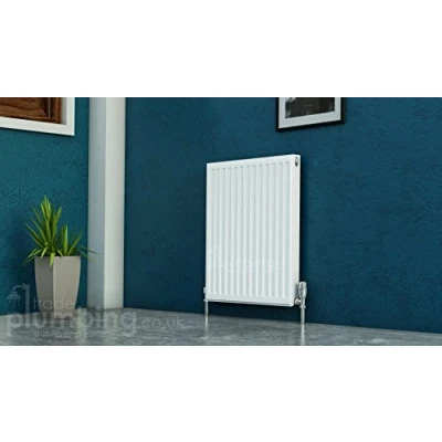 Image of Kartell Kompact Type 11 Single Panel Convector Radiator 500mm x 400mm White