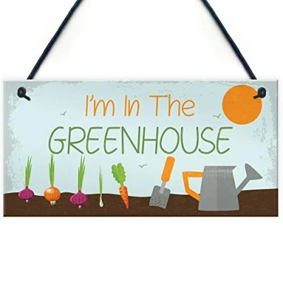 Image of RED OCEAN Im In The Greenhouse Plaque Garden Shed SummerHouse Dad Mum Friendship Gift