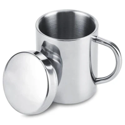 Image of 7.5oz/10.20 oz Insulated Stainless Steel Coffee Mug, Double Wall Camping Mug with Lid and Handle(300ml)
