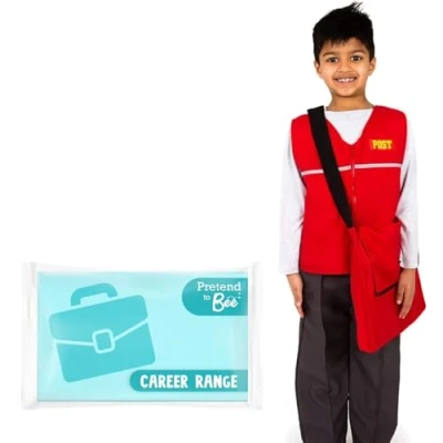Image of PRETEND TO BEE Postal Worker Fancy Dress Costume for Kids/Toddlers, 2 3 Years