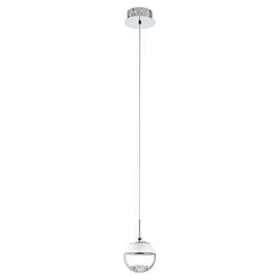 Image of Eglo Pendant Lamp, Steel, 5 W, Chrome,One Size,Chrome