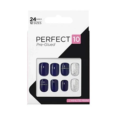 Image of Elegant Touch Perfect 10 Pre Glued Nails Night Life