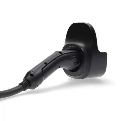 Image of EV Electric Vehicle Charge Cable Type 2 Nozzle &amp; Holder Wall Mount