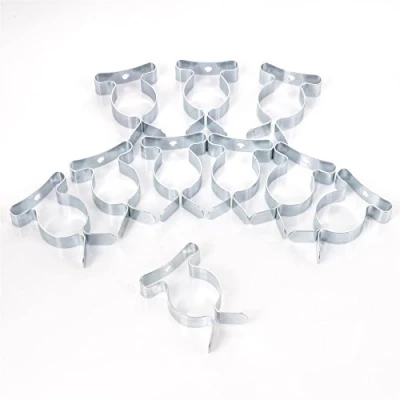 Image of Pack Of 10 Spring Holder Tool Clips 25mm Garage/Shed Storage Grip Tidies