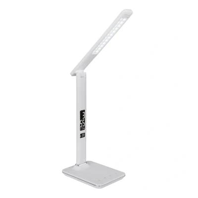 Image of Tanna Integrated LED Table Lamp White Dimmable 3000 6000K Clock