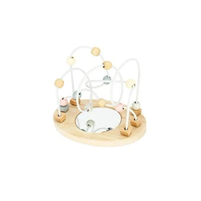 Image of Bieco Bead Maze with Mirror Wooden Baby Toys Roller Coaster Toy Activity High Chair Cube for 1 Year old Table Tables