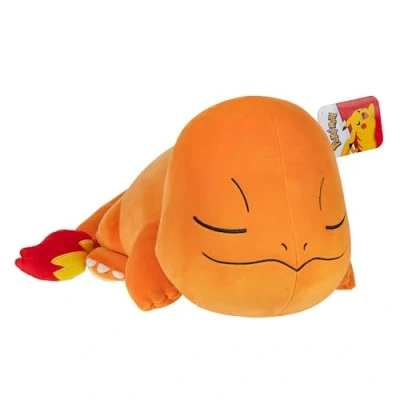 Image of Pokémon Sleeping Charmander Plush 18 Inch Authentic Details Toys for Kids