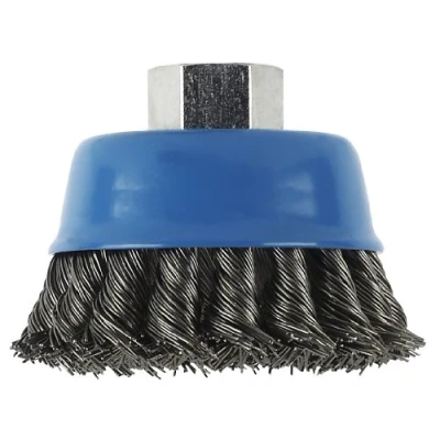 Image of Bosch 2609256503 75mm M14 Wire Cup Brush Knotted Brass Coated