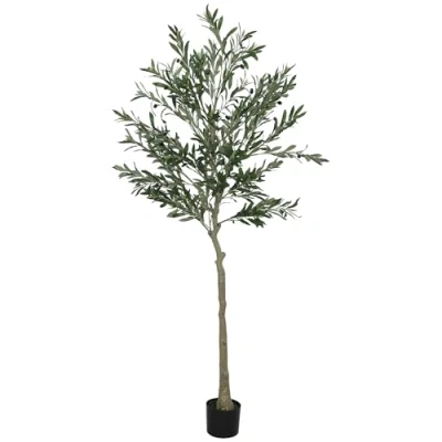 Image of HOMCOM Indoor Artificial Plant, Faux Potted Silk Olive Tree 180cm