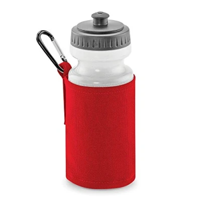 Image of Quadra Water Bottle And Fabric Sleeve Holder (One Size) (Classic Red)