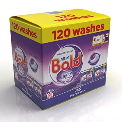 Image of Bold All in One Pods with built Lenor softener Lavender &amp; Camomile, 120 Count