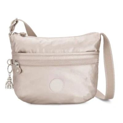 Image of Kipling ARTO S Small Crossbody, Metallic Glow (Silver)