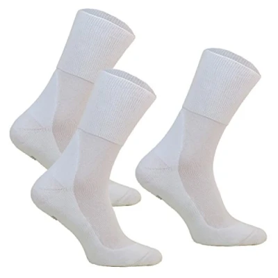Image of 3 pairs Extra Wide Diabetic Socks MEDIC DEO COTTON for Swollen Legs, non compression, anti Blistering, Antibacterial (44 46, UKBA)