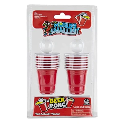 Image of Worlds Smallest Beer Pong, Red, Miniature
