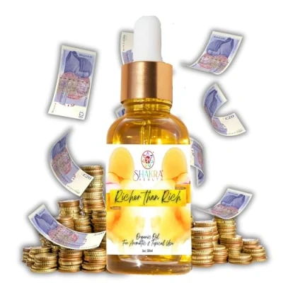 Image of Yoni Oil, Massage Oil &amp; Daily Ritual Moisturising Love, Confidence, Money Success. Pagan Spells Invocations. Manifest Beauty Luck. Vegan, Organic, Natural (Riches)