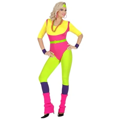 Image of Widman 80s Aerobics Instructor Adult Fancy Dress Costume Medium 10 12