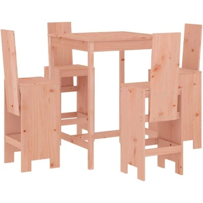 Image of vidaXL 5 Piece Garden Dining Set Solid Wood Douglas