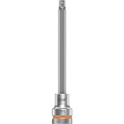 Image of Wera 8740 B HF Zyklop In Hex Plus holding function bit socket, 3/8&quot; drive, 3/16&quot;x107mm, 05003086001