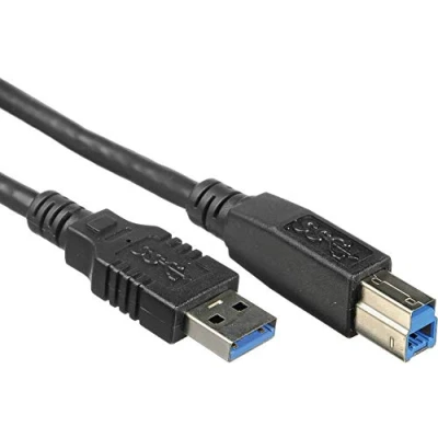 Image of PremiumCord ku3ab3bk USB 3.0 A B Connection Cable 3 m, Data SuperSpeed up to 5 Gbit/S, Charging Cable, Type Male Male, 9Pin, Colour Black, Length m